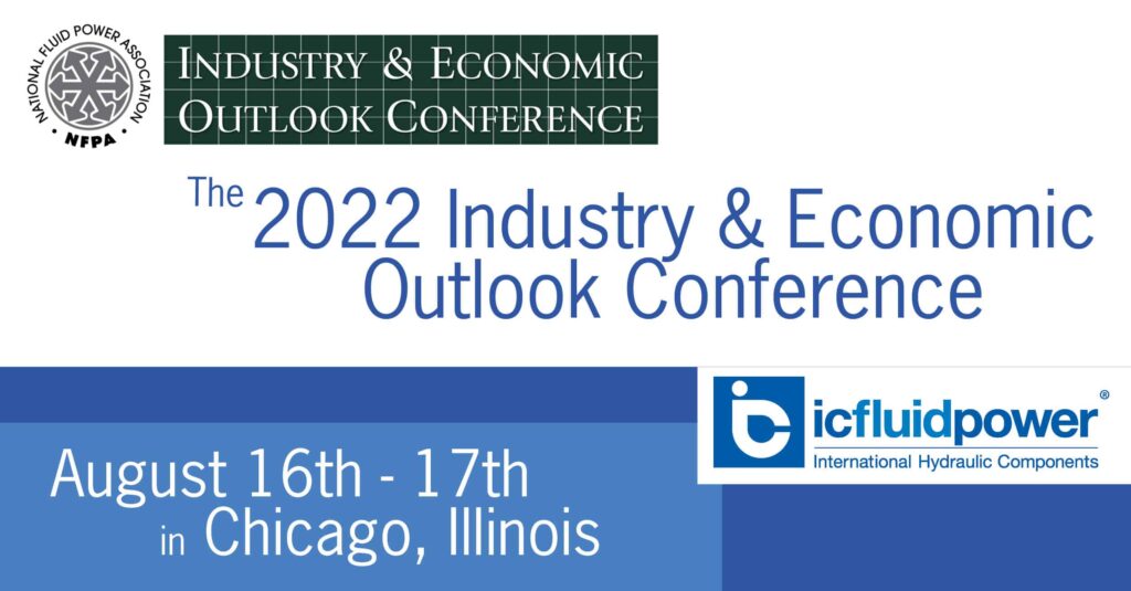 Graphic depicting information listed within the blog post. 2022 Industry & Economic Outlook Conference August 16-17 in Chicago, Illinois