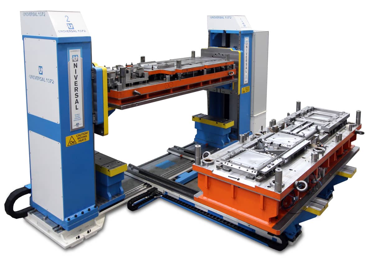 hydraulic press products die splitter turnover device in action application