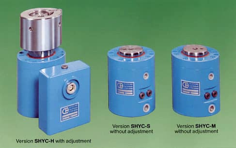 hydraulic press products shock dampers version SHYC-H, SHYC-S, SHYC-M