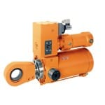 orange single-stroke hydraulic pressure intensifier single-stroke cylinder type