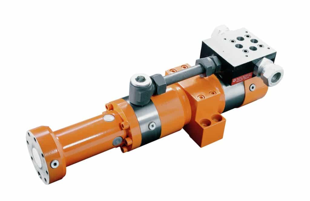 orange single-stroke cylinder hydraulic pressure intensifier single-stroke cylinder type