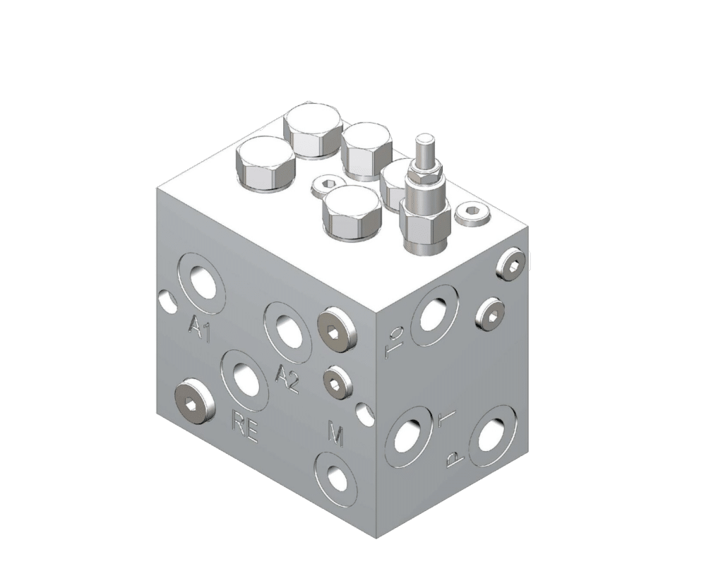 hydraulic valve block flow divider