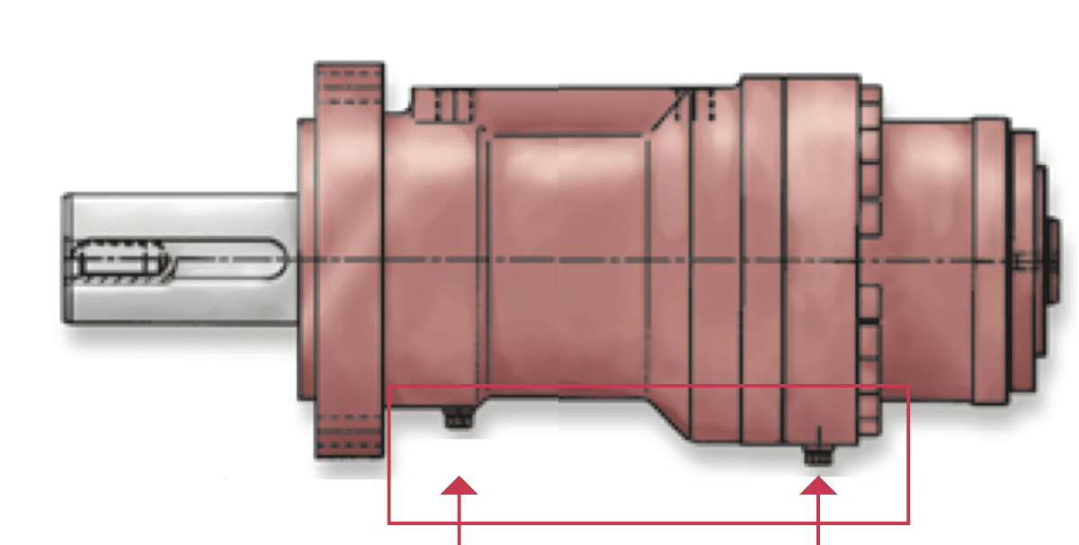 Custom accessory options for Eckart SM4 hydraulic rotary actuators.