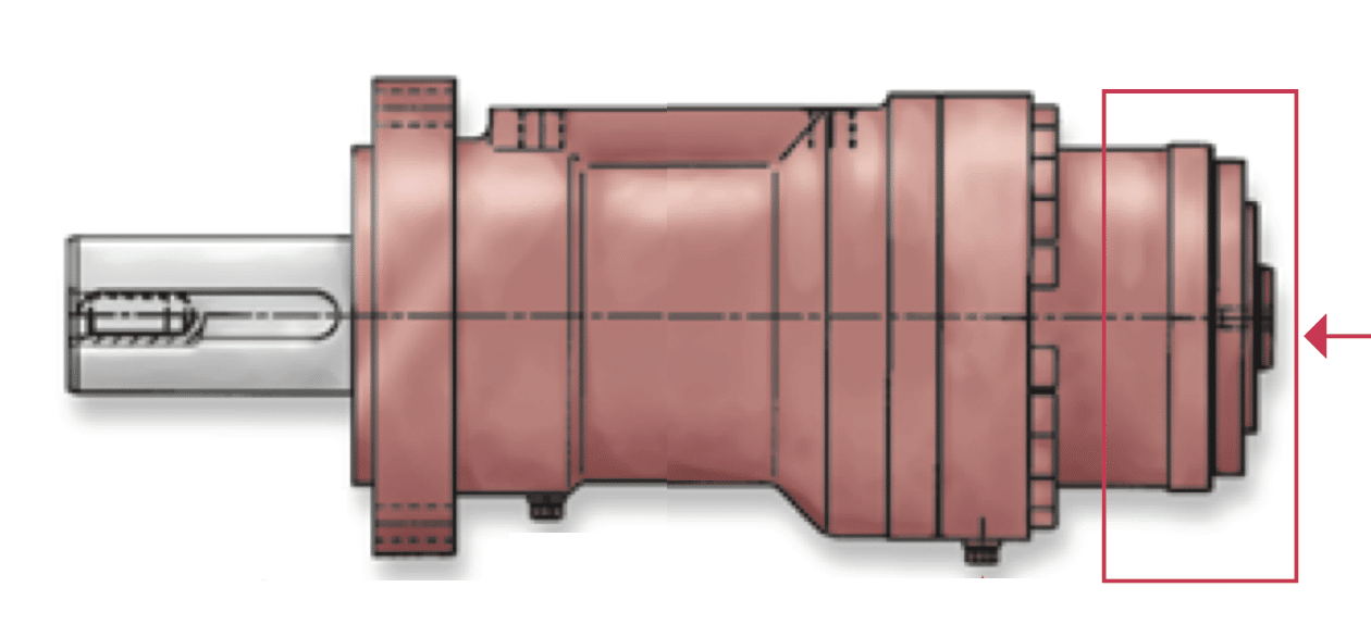 Custom bottom options for Eckart SM4 hydraulic rotary actuators.