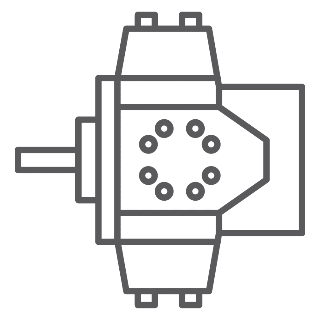 hydraulic motor icon - light gray